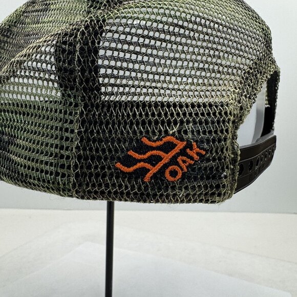 Banner & Oak Black and Green Camo Mesh Back Snapback Hat Adjustable USA Made - Picture 7 of 9
